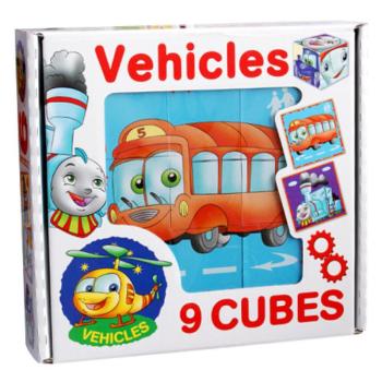 Járműves mesekocka 9 db-os kép