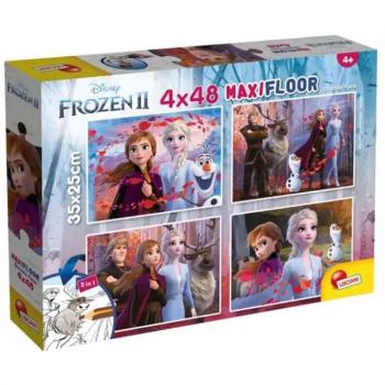 Jégvarázs II 2 az 1-ben maxi 4x48db-os puzzle és színező 35x25cm - Lisciani kép
