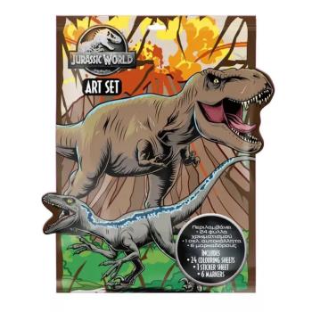 Jurassic World: Színező szett matricákkal és 6 filctollal kép