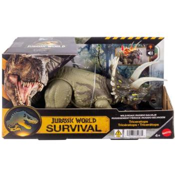 Jurassic World: Triceratops támadó dinó hanggal és fénnyel – Mattel kép