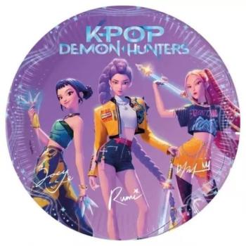K-Pop Demon Hunters: Papírtányér - 23 cm, 8 darabos kép