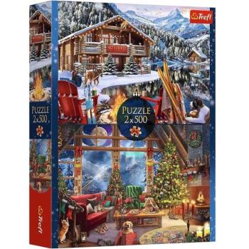 Karácsony a hegyekben 2x500db-os puzzle - Trefl kép