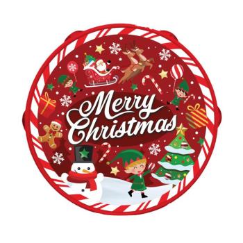 Karácsonyi motívummal díszített tamburin kép