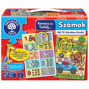 Keress és találj... Számok 2x10db-os oktató puzzle kép
