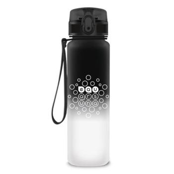 Kulacs ARS UNA műanyag matt BPA-mentes ombre 600 ml Black & White kép