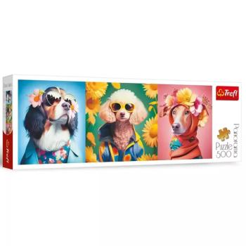 Kutya divatbemutató panoráma puzzle 500db-os - Trefl