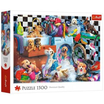 Kutyák a mosókonyhában 1500db-os puzzle - Trefl