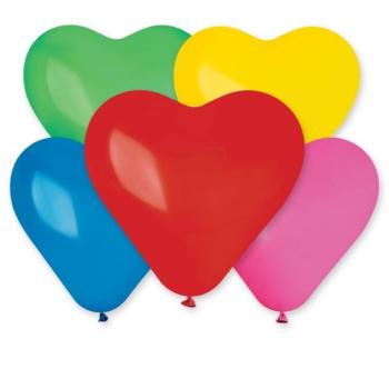 Latex léggömb 25 cm - Szívek mix 1 db kép