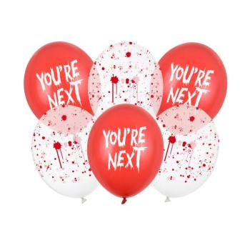 Latex léggömbök - You're next 30 cm 6 db kép