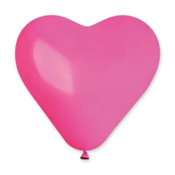 Látex lufi – Fuksia szív alakú, 25 cm kép