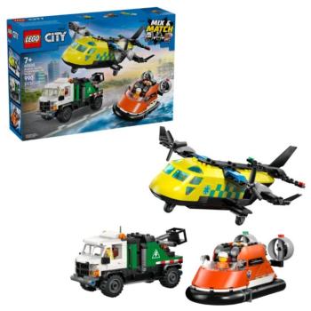 LEGO® City: Repülőgép, emelőkosaras kocsi és légpárnás jármű remix (60505) kép