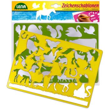 LENA: 2 db-os rajzolósablon - háziállatok kép