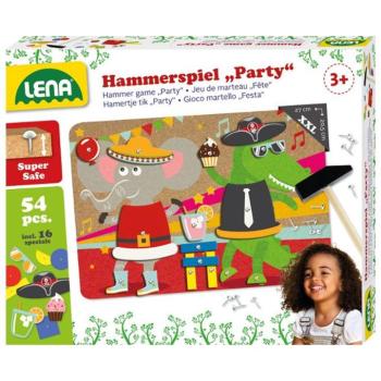 LENA: Kalapácsos parafatábla 54db-os játékszett - Buli kép