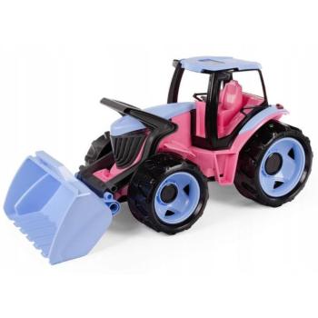 Lena: Óriás traktor homlokrakodóval rózsaszín színben 62 cm kép