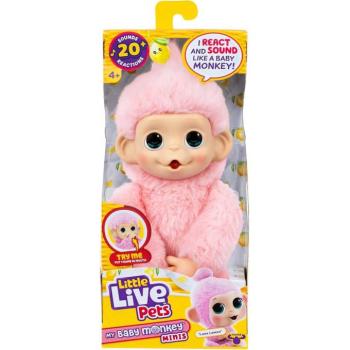 Little Live Pets: Mini Maki Luna Lemon interaktív pink majom kép