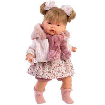 Llorens: Joelle 38cm-es síró baba bojtos sállal kép