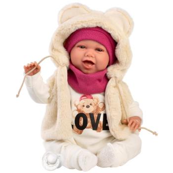 Llorens: Mimi 42cm-es síró baba Love Bear macis szettben kép