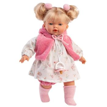 Llorens: Roberta 33cm-es baba cumival pink mellényben kép
