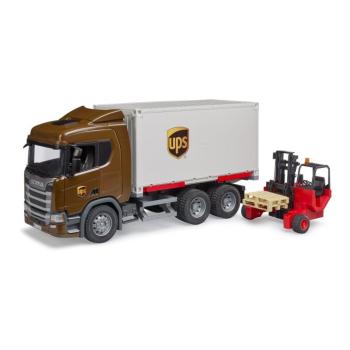Logisztikai Scania UPS targoncával - Bruder 3582 kép