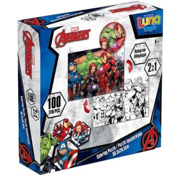 Luna: Bosszúállók 2 az 1-ben 100db-os színezhető puzzle kép