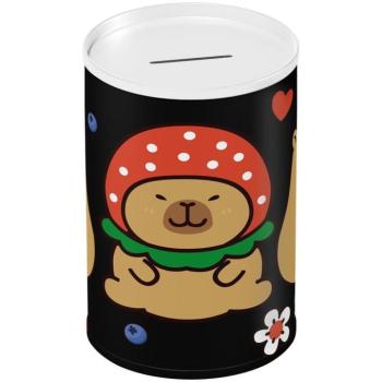 Luna: Capybara mintás henger alakú fém persely 10x15 cm kép