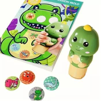Luna: Dinoszauruszos matricák 100db-os szett dinós bélyegzővel kép