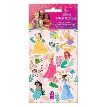 Luna: Disney Hercegnők öntapadós matrica szett 8x12cm-es íven 5db kép
