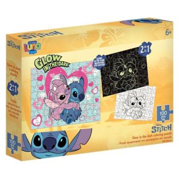 Luna: Disney Stitch 100db-os sötétben világító puzzle kép