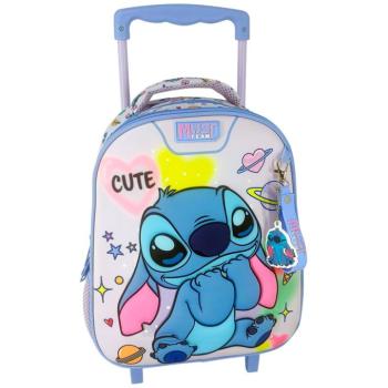 Luna: Disney Stitch 2 rekeszes gurulós ovis hátizsák 27x10x31 cm kép