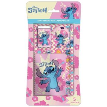 Luna: Disney Stitch 5db-os rózsaszín írószer szett kép