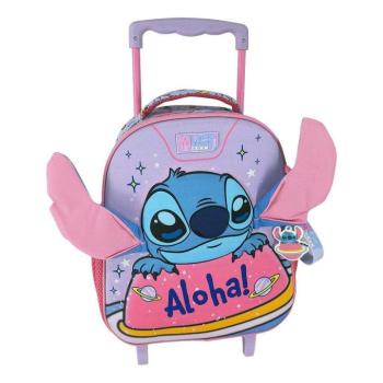 Luna: Disney Stitch Aloha 2 rekeszes gurulós ovis hátizsák 27x10x31cm kép