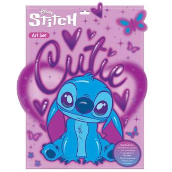 Luna: Disney Stitch Art Set színező 6 darab filctollal és matricákkal kép