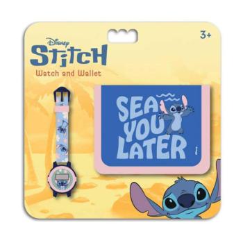 Luna: Disney Stitch Digitális karóra és pénztárca szett kép