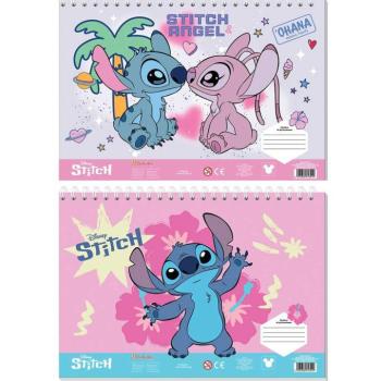 Luna: Disney Stitch kreatív színezhető vázlatfüzet matricákkal és sablonnal több változatban kép