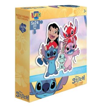 Luna: Disney Stitch szereplők 5x24db-os puzzle kép