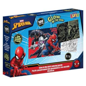 Luna: Marvel Pókember 100db-os sötétben világító puzzle kép