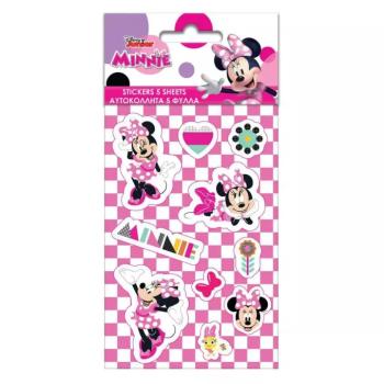 Luna: Minnie egér öntapadós matrica szett 8x12cm-es íven 5db kép
