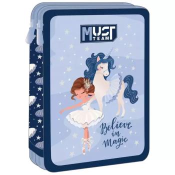 Luna: Must Team Believe in magic unikornis mintás 2 szintes töltött tolltartó kép