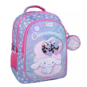 Luna: Must Team Cinnamoroll balloons lekerekített 3 rekeszes iskolatáska, hátizsák 32x18x43cm kép