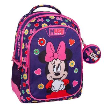 Luna: Must Team Disney Minnie egeres lekerekített 3 rekeszes iskolatáska, hátizsák 32x18x43cm kép