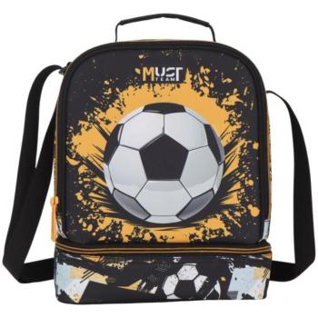 Luna: Must Team Focilabda mintás hőtartós 2 rekeszes uzsonnástáska 22x16x28 cm kép