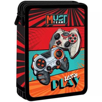 Luna: Must Team Let's play gamer mintás 2 szintes töltött tolltartó kép