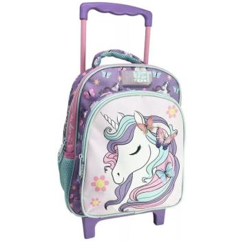 Luna: Must Team Unikornis 2 rekeszes gurulós iskolatáska, hátizsák 27x10x31cm kép