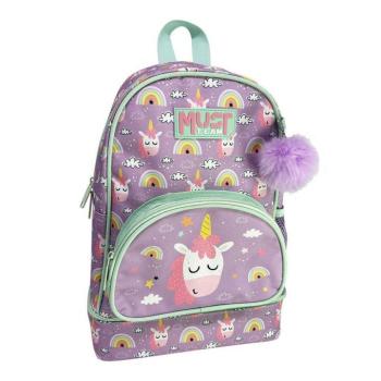 Luna: Must Team Unikornis mintás lekerekített, izoterm ovis hátizsák 25x14x36cm kép
