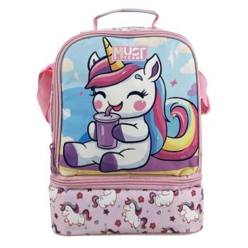 Luna: Must Team Unikornisos hőtartós 2 rekeszes uzsonnástáska 22x16x28 cm kép