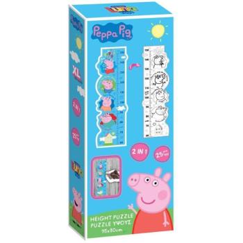 Luna: Peppa malac színezhető magasságmérő 25db-os maxi puzzle kép