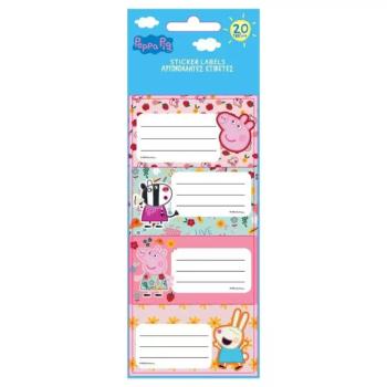 Luna: Peppa malacos füzetcímke 20db-os csomag kép
