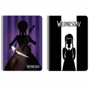 Luna: Wednesday vonalas spirál füzet A/4 60oldalas kétféle változatban 1db kép