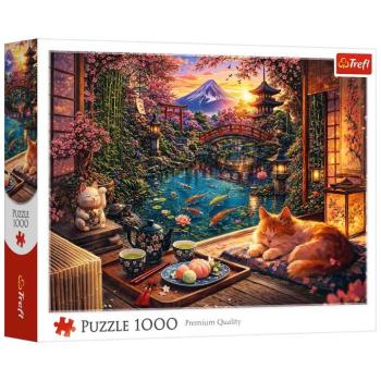 Macska a sakurakertben 1000db-os puzzle - Trefl kép