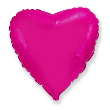 Magenta szívecskés fólia lufi kép